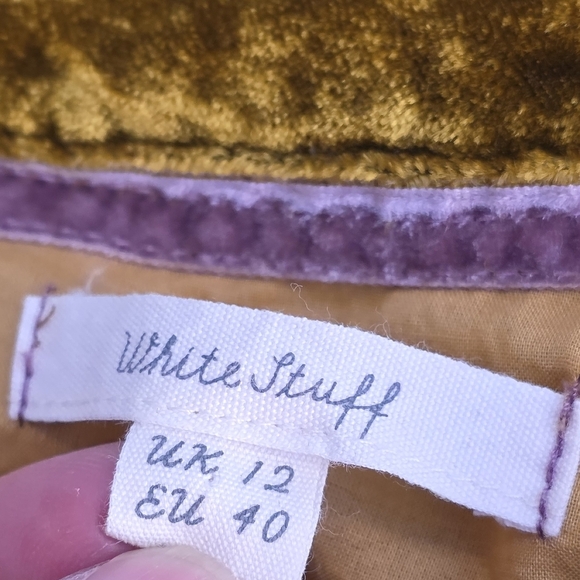 White Stuff Gold Velvety Pullover Top,UK Size 12, US Size 8. Good Condition - Picture 3 of 12